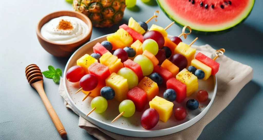 Brochetas de frutas: