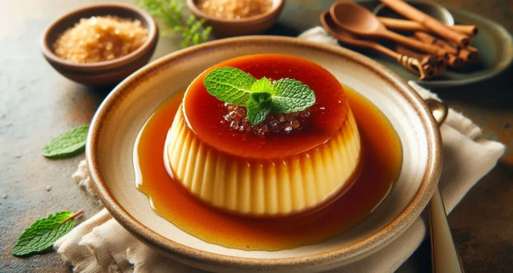 Flan de vainilla sin azúcar