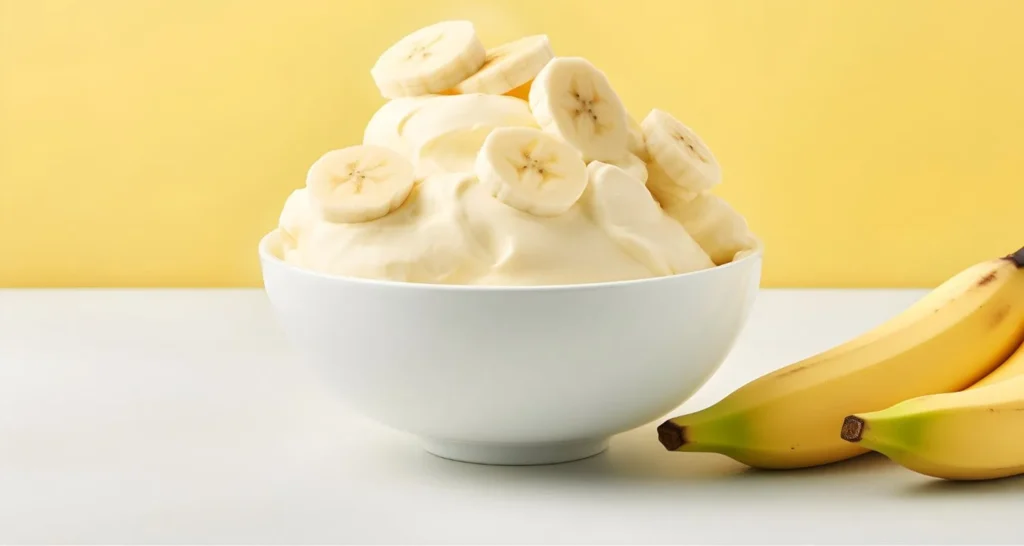 Helado de plátano sin azúcar