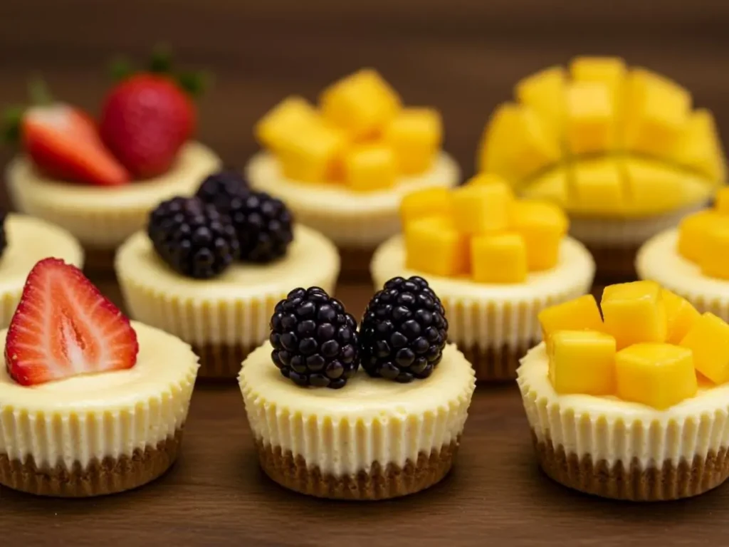 Mini pays de queso en moldes individuales